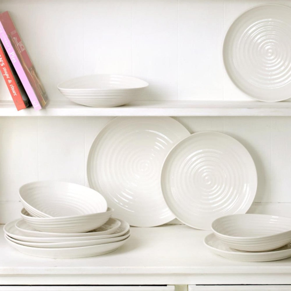 Portmeirion Sophie Conran Porcelain Coupe Plate, Set of 4, 6.5 Inch, White