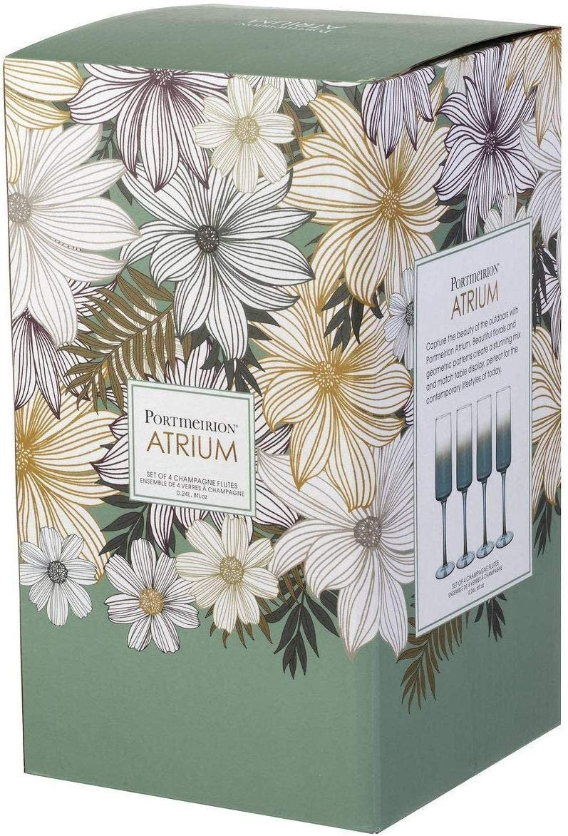 Portmeirion Atrium Champagne Flute Glasses, Set Of 4