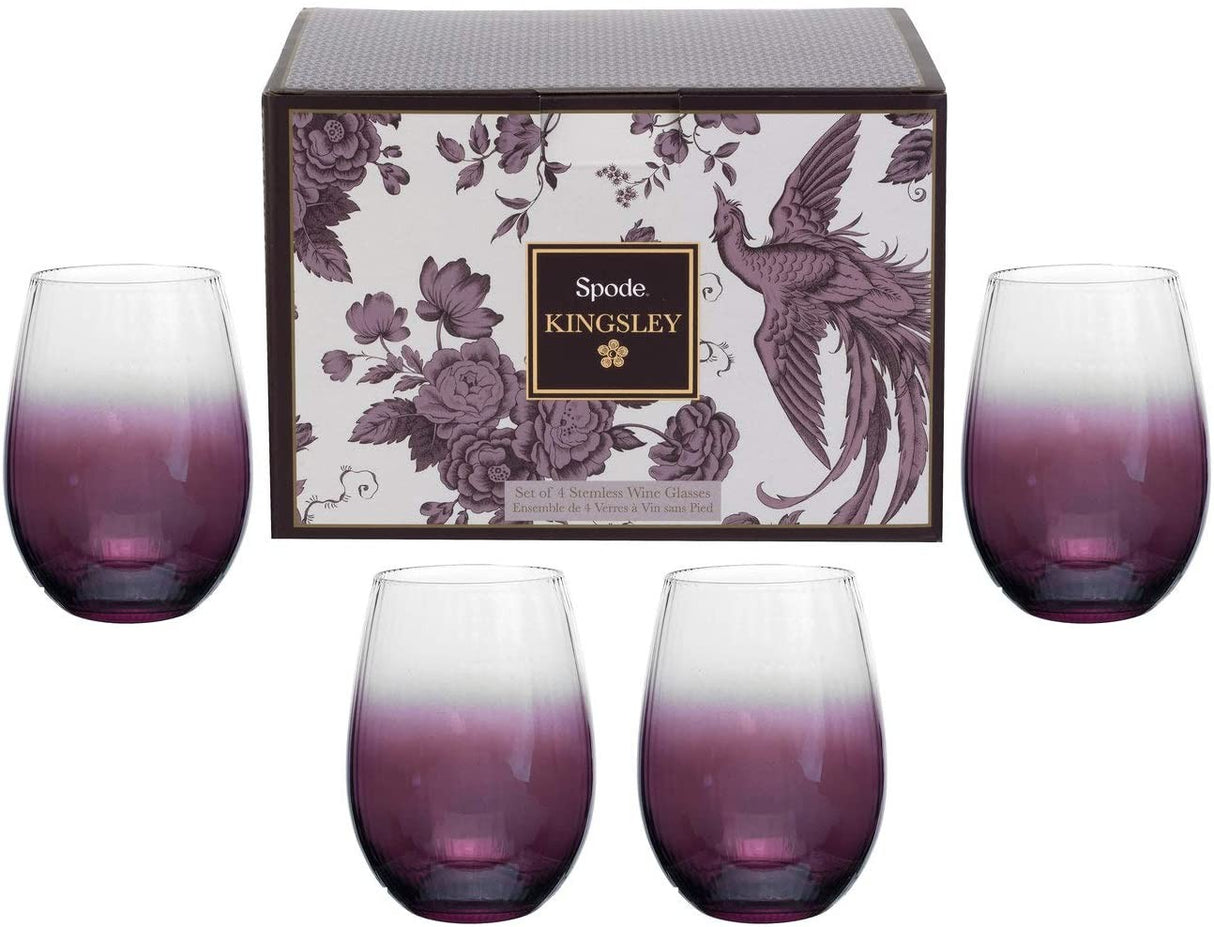 Image - Spode Kingsley Stemless Wine Glass Set Of 4