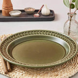 Portmeirion Botanic Garden Earthenware Harmony Dinner Plate, Set of 4, Forest Green