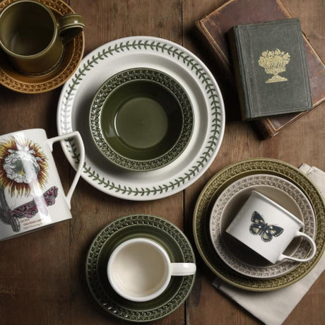 Portmeirion Botanic Garden Earthenware Harmony Side Plate, Set of 4, Moss Green