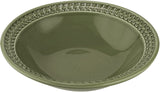Portmeirion Botanic Garden Earthenware Harmony Pasta Bowl, Set of 4, Forest Green