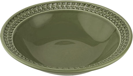 Portmeirion Botanic Garden Earthenware Harmony Pasta Bowl, Set of 4, Forest Green