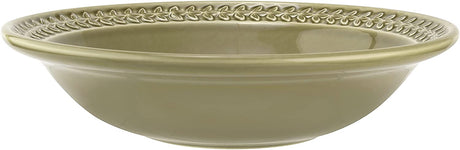 Portmeirion Botanic Garden Earthenware Harmony Pasta Bowl, Set Of 4, Moss Green
