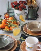 Portmeirion Botanic Garden Earthenware Harmony Pasta Bowl, Set of 4, Stone