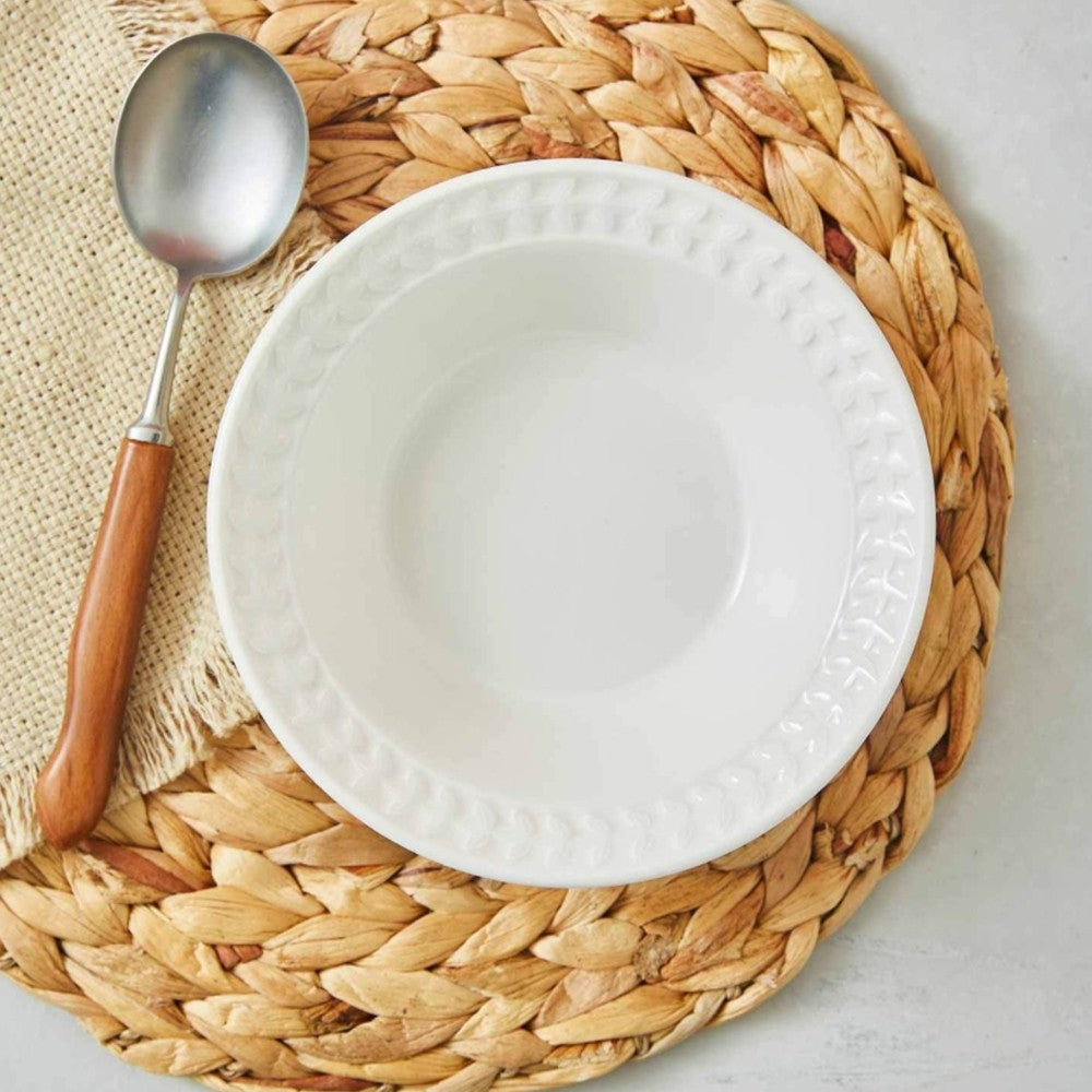 Portmeirion Botanic Garden Earthenware Harmony Pasta Bowls, Set of 4, White