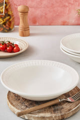 Portmeirion Botanic Garden Earthenware Harmony Pasta Bowls, Set of 4, White