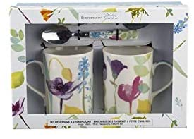 Image - Portmeirion Water Garden Mugs with Spoons, Set of 2