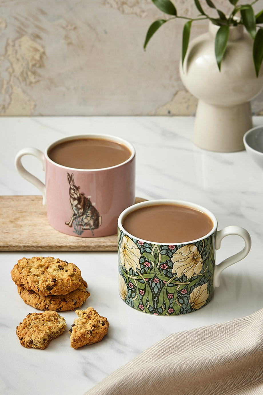 Spode Morris Co Pimpernel Forest Hare Mugs – Set of