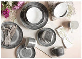 Image - Portmeirion Porcelain Dinnerware Set, 16pcs, Speckle Grey