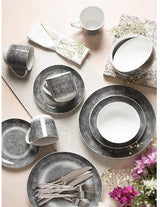 Image - Portmeirion Porcelain Dinnerware Set, 16pcs, Speckle Grey