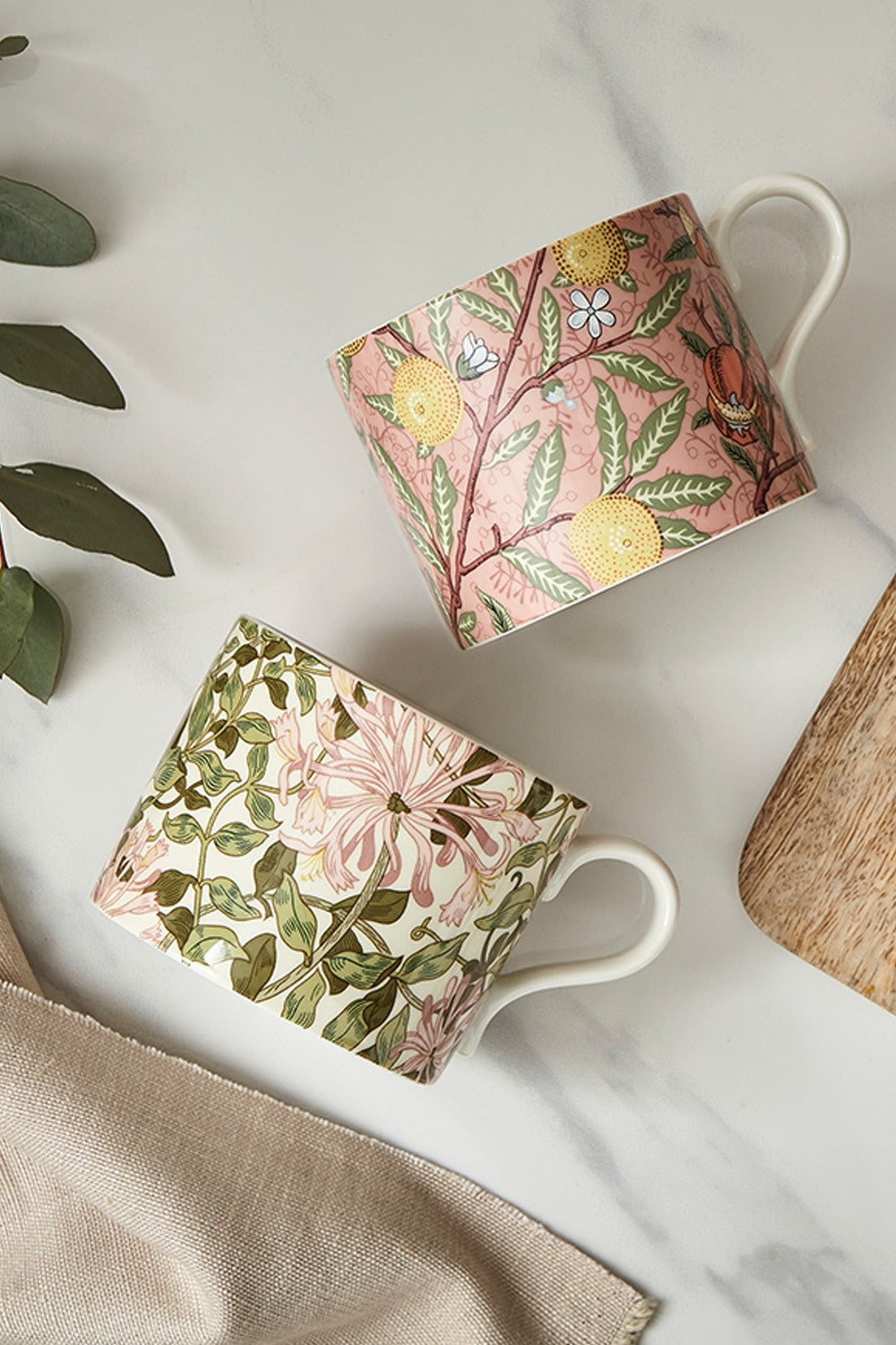 Image - Spode Morris & Co. Fruit And Honeysuckle Set Of 2 Mugs