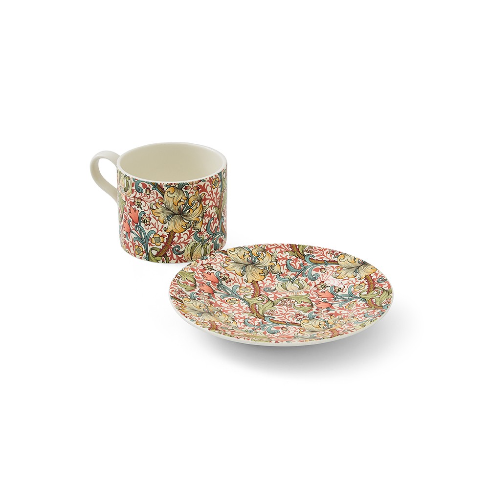 Image - Spode Morris & Co. Golden Lily Teacup & Saucer Set