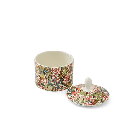 Image - Spode Morris & Co. Golden Lily Sugar Bowl With Lid