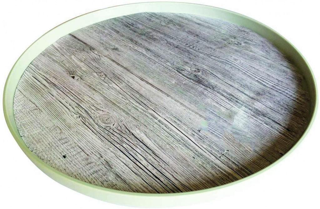 Image - Zak Fjord Round Melamine Tray 36cm, Driftwood