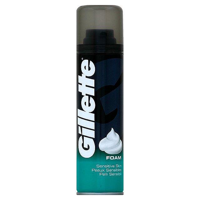 Image - Gillette Sensitive Shaving Foam, 200 ml, White