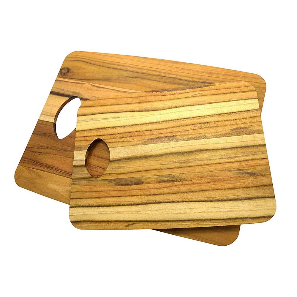 Image - Stolf 2 Piece Teak Two Tone Slimline Chopping Boards