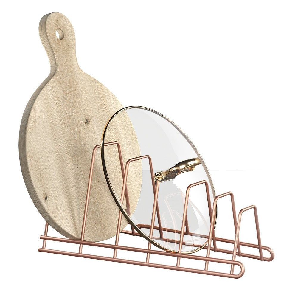 Image - Metaltex 'Cricket' Tray and Pot Lid Holder, 34cm, Rose Gold