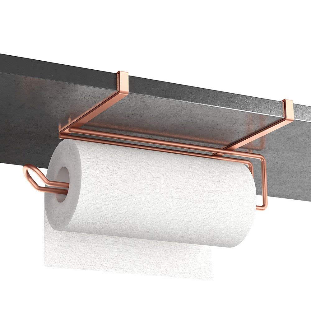 Image - Metaltex 'Easy Roll' Undershelf Kitchen Paper Holder, 35cm, Rose Gold