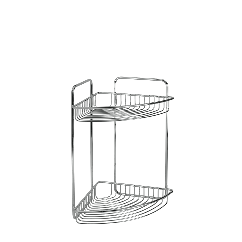 Image - Metaltex 2-Tier Corner Shelf Mallorca