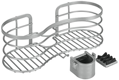 Image - Metaltex Viva Metallic Polytherm Shower Accessories Stand, Silver