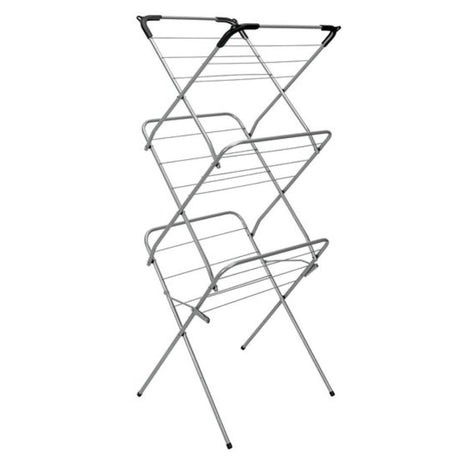 Image - Metaltex Concerto Slim 3 Tier Drying Rack, Silver
