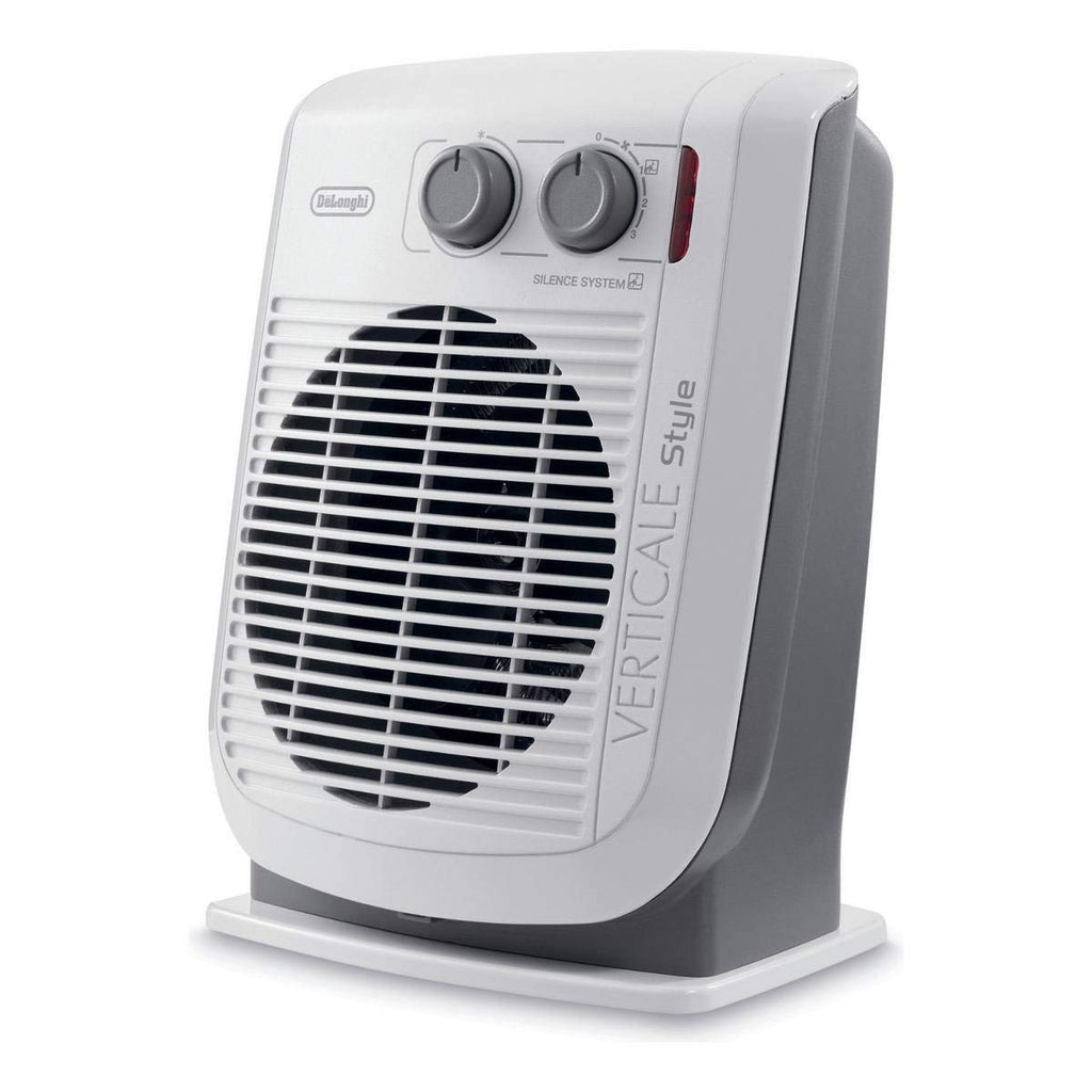 Image - DeLonghi 2.2KW Upright Fan Heater, White and Grey