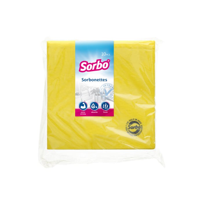Image - Sorbo Absorbent Cloths Yellow, Set of 10