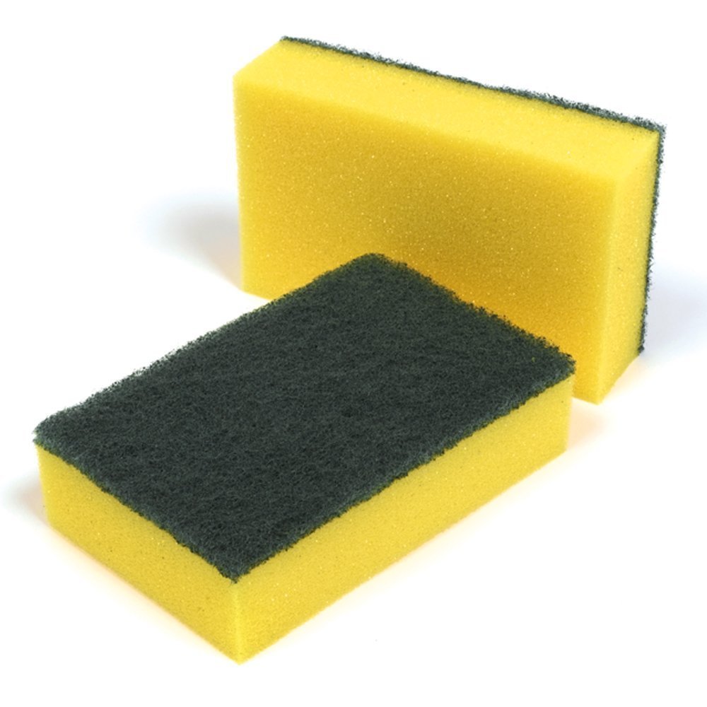 Image - Sorbo Abrasive Sponges Hard XL, Yellow & Green