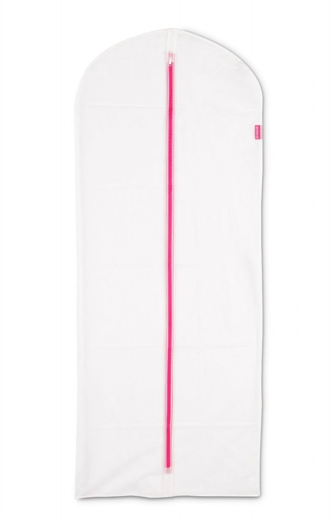 Image - Brabantia Set of 2 Protective Cloth Covers, 60cm x 150cm, White with Pink Zip