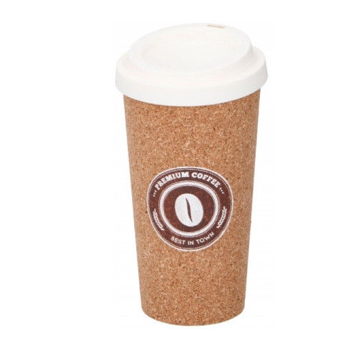 Image - Premium Coffee Brand Travel Mug, 450ml, Cork