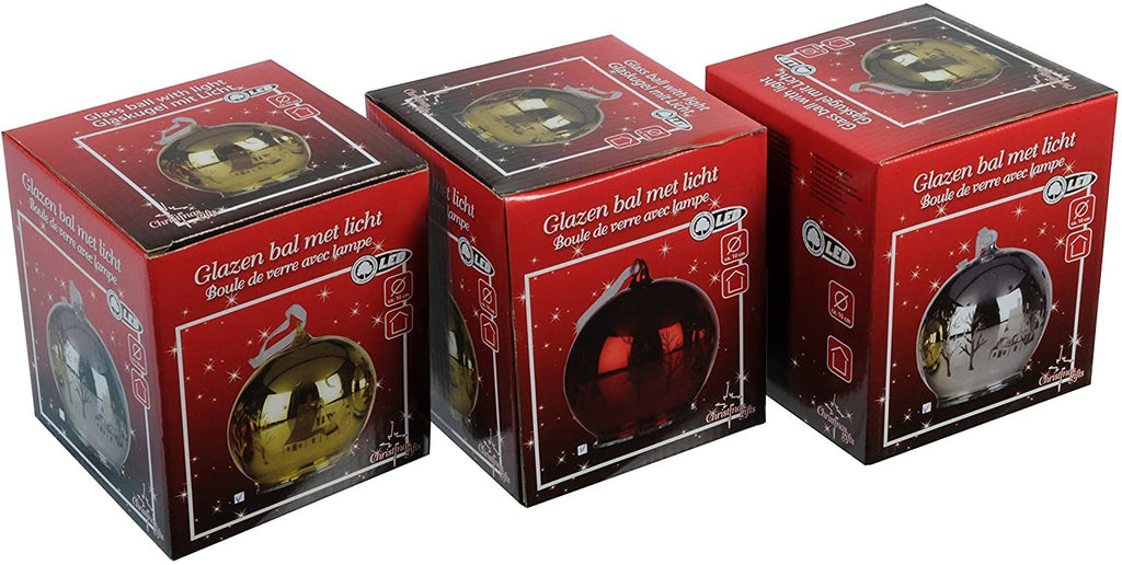 Image - Christmas Gifts Glass Ball with LED Light