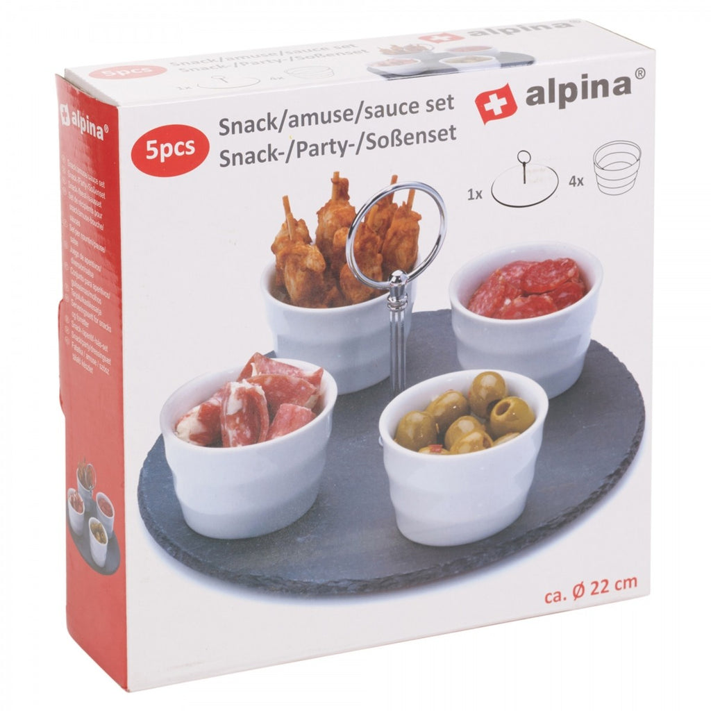 Image - Alpina Snack Set Slate, 5pcs, Black
