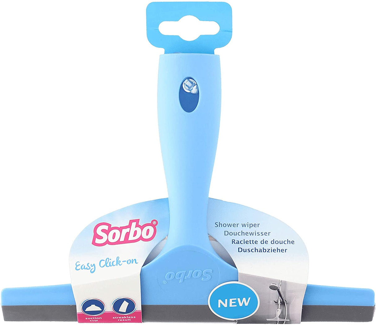 Image - Sorbo® Easy Click-On Shower Squeegee, Blue