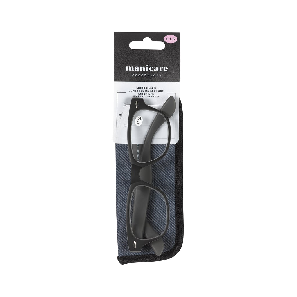 Image - Manicare Reading Glasses +1.5 Wayfarer Matt Black/Grey
