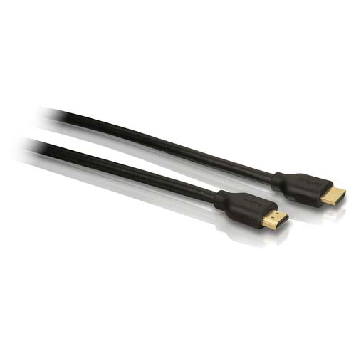 Image - Philips HDMI 1.4 + Ethernet 1.8m Cable w/Gold Connectors, Black