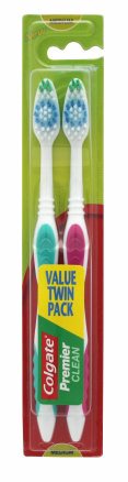 Image - Colgate Premier White Value Toothbrush, Pack of 2, Assorted