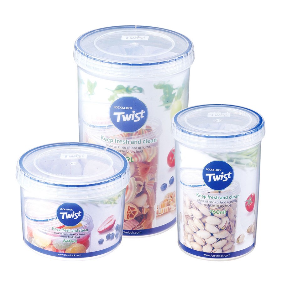 Image - Lock and Lock Twist Top Container, Clear, 640ml