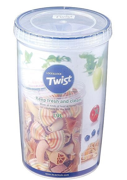 Image - Lock and Lock Twist Top Container, Clear, 1.9L