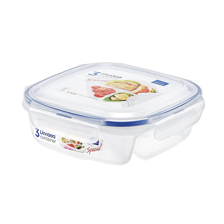 Image - Lock & Lock Square Divided Container, 1.5L, Clear