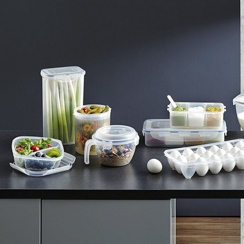 Image - Lock & Lock Square Divided Container, 1.5L, Clear