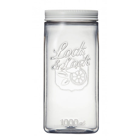 Image - Lock & Lock Square Door Pocket Canister, 1L, Clear