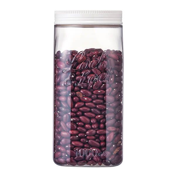 Image - Lock & Lock Square Door Pocket Canister, 1L, Clear
