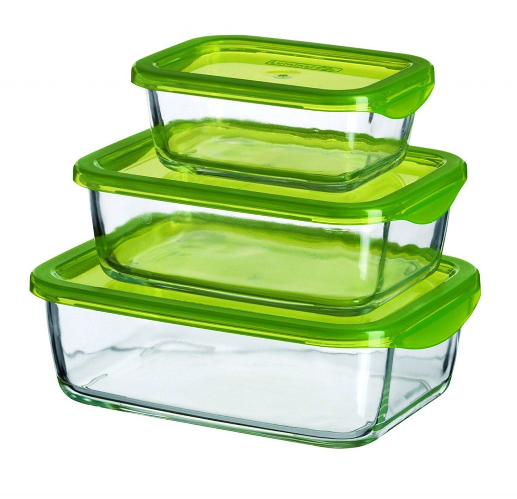 Image - Luminarc Keep'n Box Square With Green Lid, 122cl