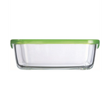 Image - Luminarc Keep'n Box Rectangular With Green Lid, 37cl