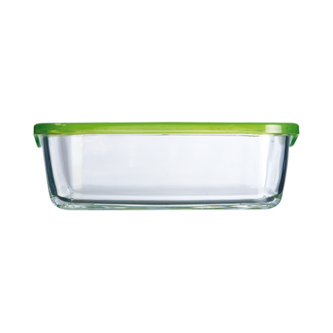 Image - Luminarc Keep'n Box Rectangle With Green Lid, 22cl