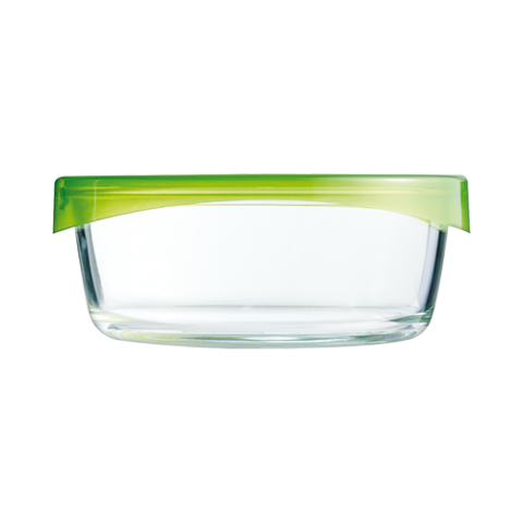 Image - Luminarc Keep'n Box Round With Green Lid, 67cl