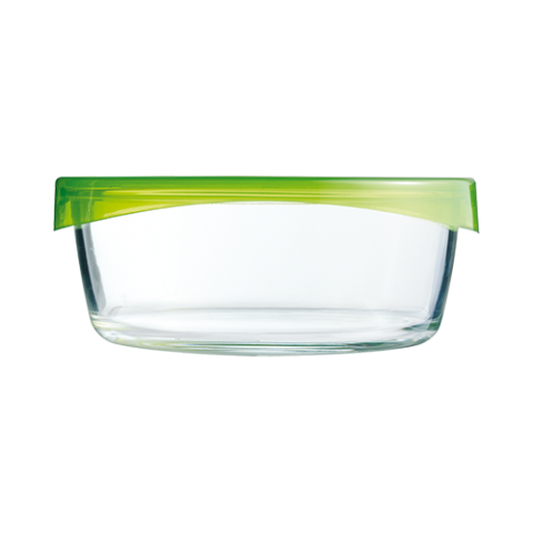 Image - Luminarc Keep'n Box Round With Green Lid, 92cl