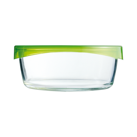 Image - Luminarc Keep'n Box Round With Green Lid, 92cl
