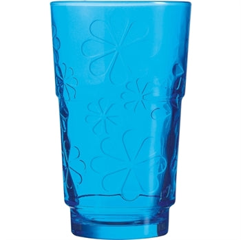 Image - Luminarc Funny Flowers HiBall Tumbler, 27cl, Blue